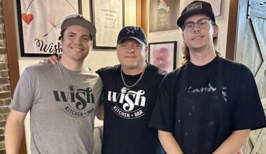 Bradley, Mike and Dylan Farr collaborated to open Wish Kitchen Bar in November. Mike Farr has been in the restaurant and bar industry for 37 years and opened the new concept for his sons. (Courtesy Wish Kitchen Bar)
