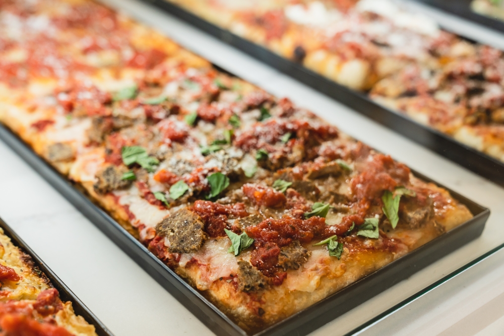 An image of some of the pizza served.