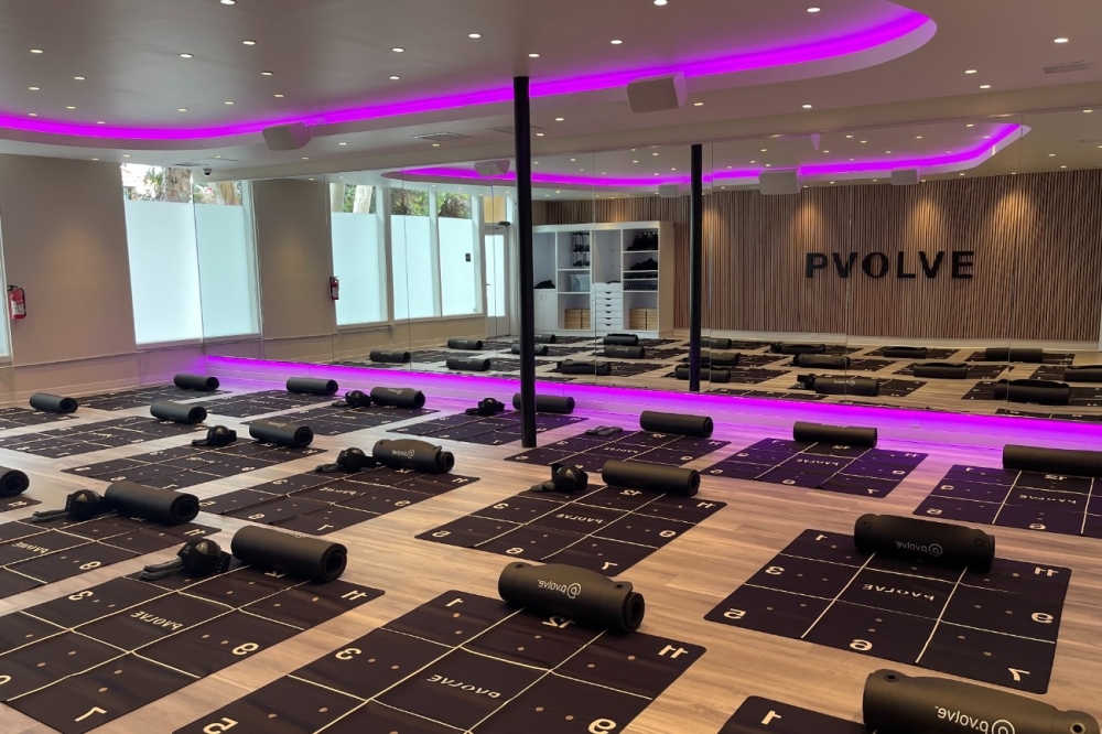 Pvolve uses resistance-based equipment to target different muscle groups. (Courtesy Pvolve)