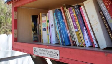 The new Little Free Library book-sharing box in Schertz is situated at 514 Aviation Ave. (Andrew Creelman/Community Impact)