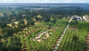 Established in 1924, Memorial Park was named to honor the 70,000 soldiers who served at Camp Logan in WWI. (Rendering courtesy Nelson Byrd Woltz Landscape)