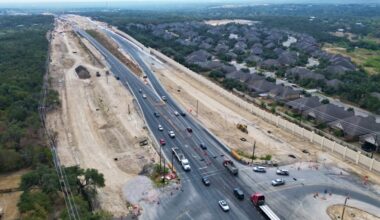Drone shot of Hwy 290