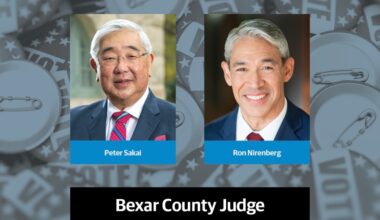 Incumbent Peter Sakai and former San Antonio Mayor Ron Nirenberg are running for Bexar County judge in the March 3 Democratic primary. (Community Impact staff)