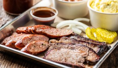 Smokey Mo's menu features smoked meats such as brisket, pork ribs, chicken and sausage. (Courtesy Smokey Mo's BBQ)
