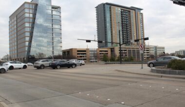 The Legacy Pedestrian Bridge is located over the Dallas North Tollway. (Michael Crouchley/Community Impact)