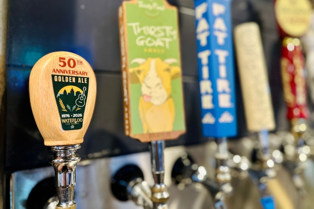 An image of the 50th ale on tap.