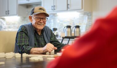 Village on the Park Plano resident smiling