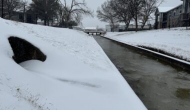 An Arctic cold front moved into the region early Friday with cold rain expected to turn into a wintry mix in the evening. (Hannah Johnson/Community Impact)