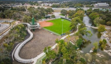 The city of Round Rock recently completed a spiral ramp addition to Heritage Trail West, one of several parks and trails projects underway in the city. Construction of Heritage trail East are slated to begin in August. (Courtesy city of Round Rock)