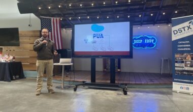 City officials gave the State of the City presentation at a Jan. 28 Dripping Springs Chamber of Commerce Luncheon. (Sienna Wight/Community Impact)