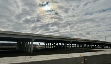 US 377 to the Cleveland Gibbs exit is now open after 18-wheeler accident, though westbound SH 114 still is shut down. (Cody Thorn/Community Impact)