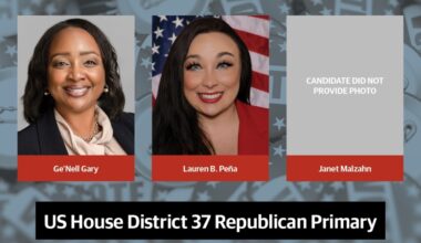 Three candidates filed for the U.S. House of Representatives District 37 Republican primary. (All photos submitted by respective candidates/Community Impact)