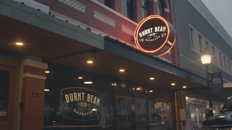 The entrance to Burnt Bean Co. in Seguin, Texas