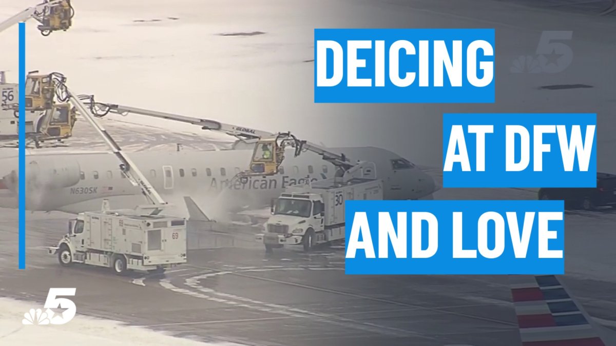 Deicing crews clear runways, treat plans at DFW, Dallas Love – NBC 5 Dallas-Fort Worth