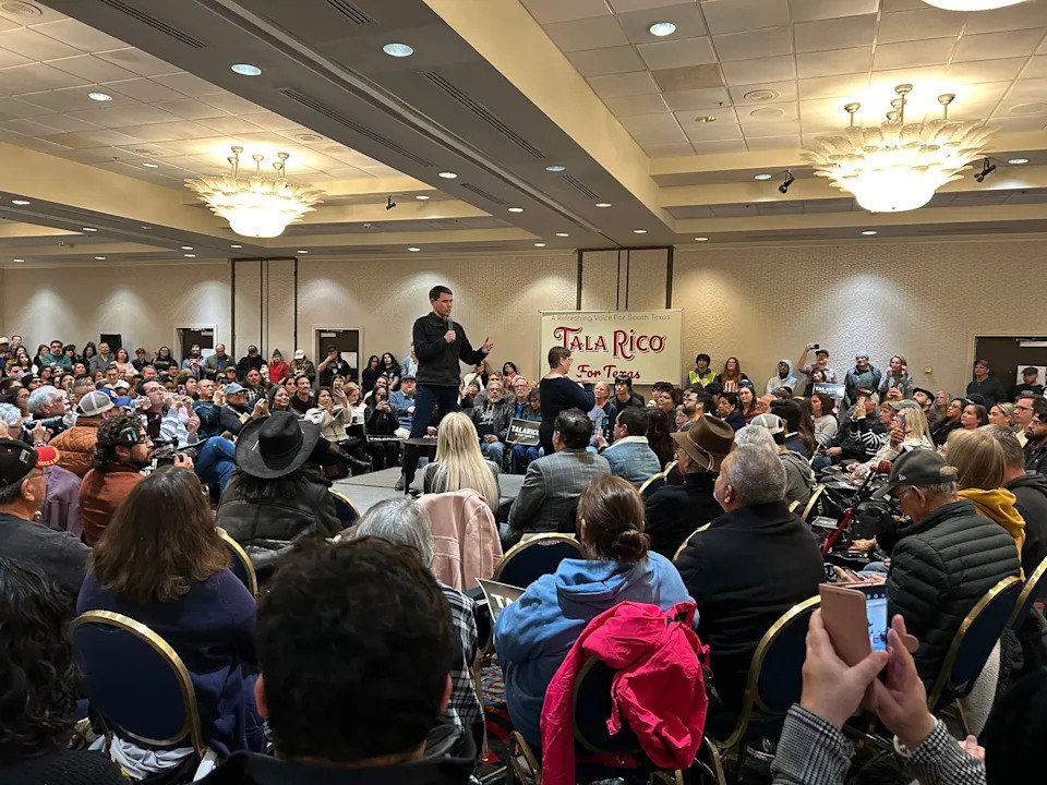 State Rep. James Talarico, a candidate for U.S. Senate in the Democratic primary, discussed immigration and education during a campaign stop on Jan. 26 in Corpus Christi.