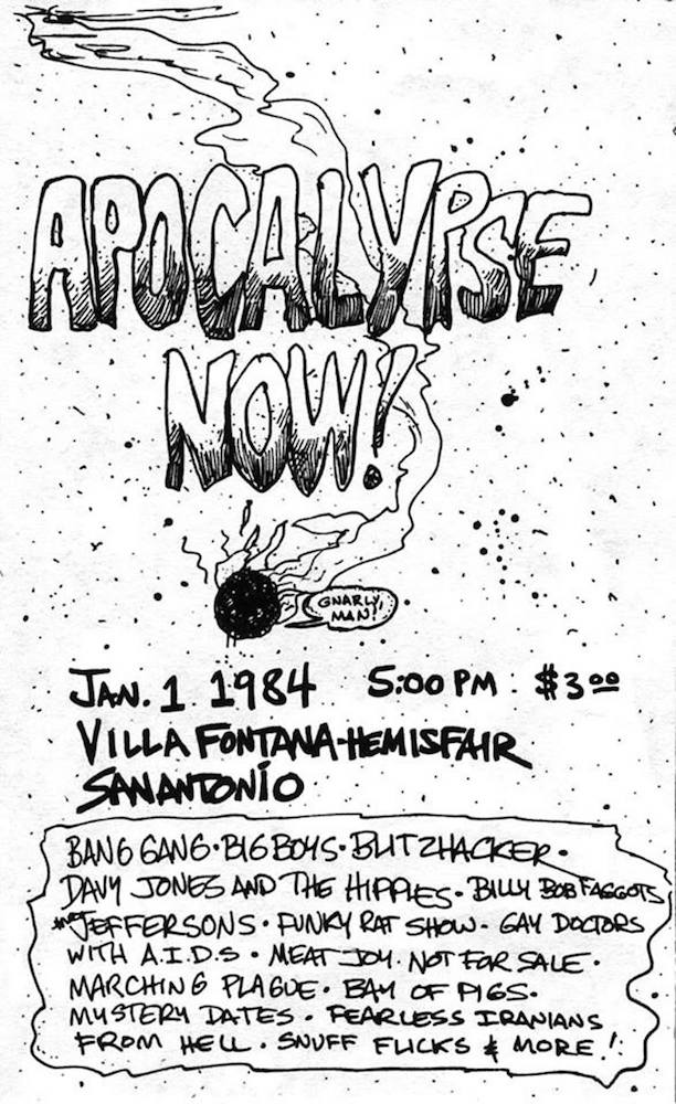 A flyer for the second annual Punk Fest at Villa Fontana shows a packed bill.