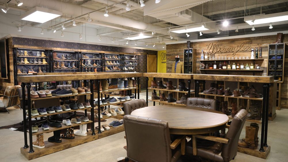 Wrangler foowear showroom in Dallas