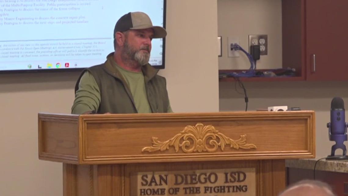 San Diego ISD holds public hearing on collapsed multi-purpose facility frame