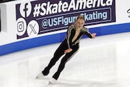 Plano resident Amber Glenn performs in the Women's Short Program representing the USA during...