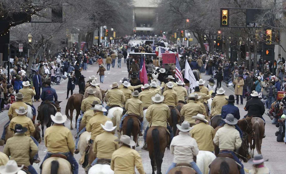 The All-Western Parade takes over the streets in downtown Fort Worth on Saturday.