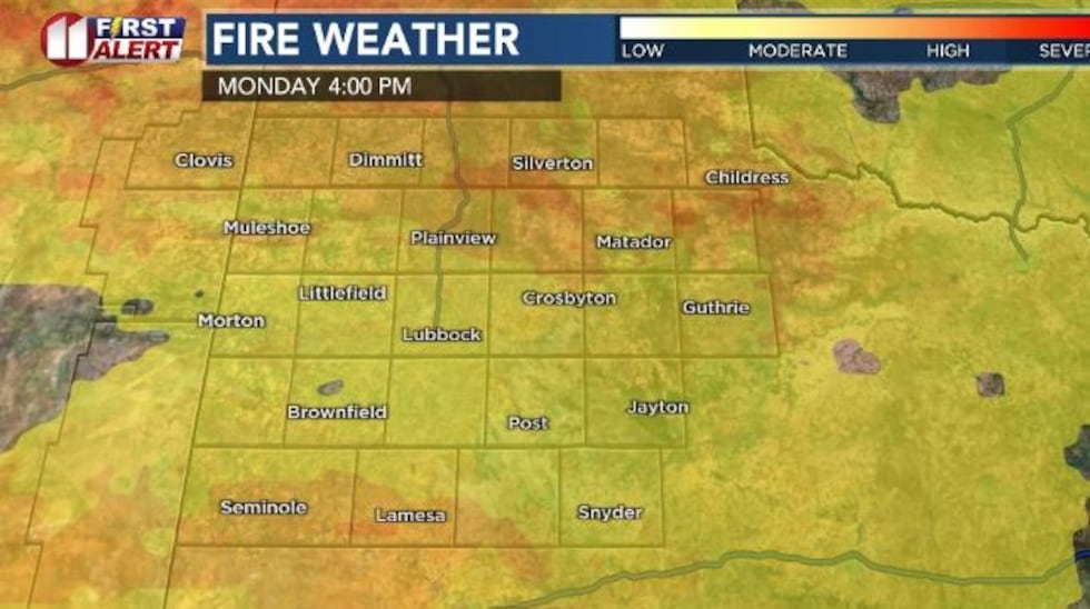 Monday will bring gusty winds, mostly sunny skies and warmer temperatures as afternoon highs...