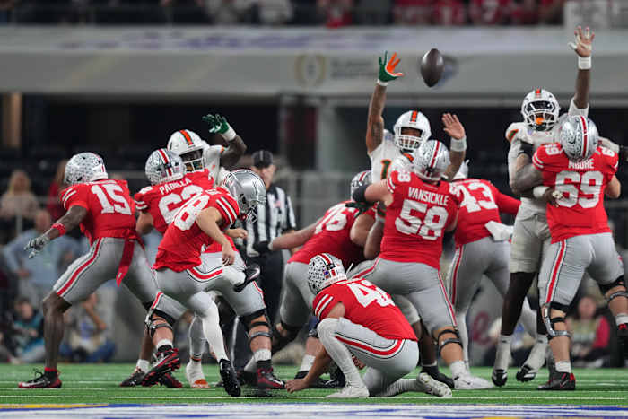 Defending champ Ohio State loses to Miami as teams with first-round byes drop to 0-5 in playoff