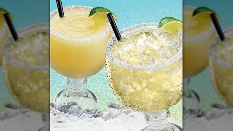 Legendary Margaritas on a blue background