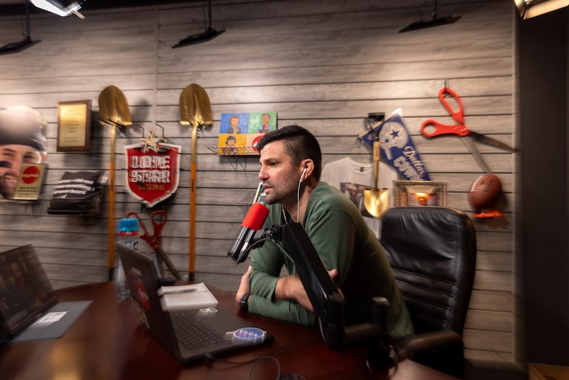 Jake Kemp in The Dumb Zone studio, about a month after coming back from rehab, on Nov. 25,...