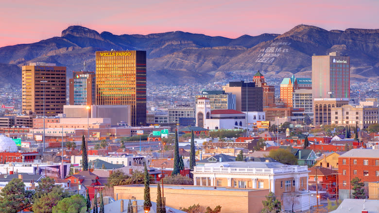 The skyline of El Paso, Texas