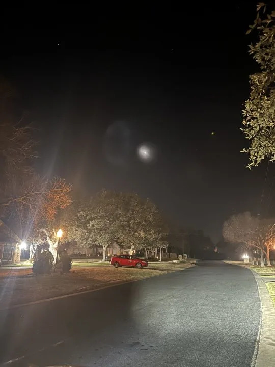 Light in the sky seen over Central Texas related to a Jan. 18, 2026, SpaceX launch (KXAN Viewer Photo)