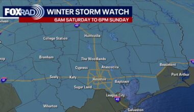 Houston under winter storm watch, extreme cold watch this weekend