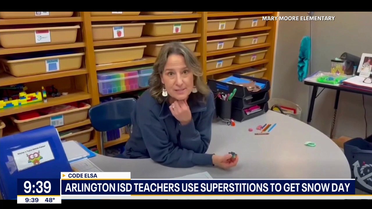 Arlington ISD teachers use superstitions to get snow day