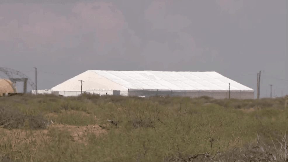 Site of new immigration detention facility on Fort Bliss. (Credit: KFOX14/CBS4)
