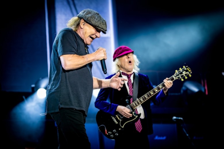 Vocalist Brian Johnson (left) and guitarist Angus Young are the only longtime members left in AC/DC.