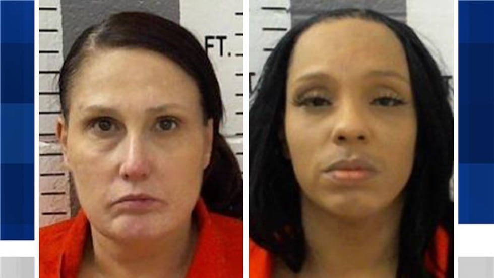 Two women who were waiting in the car, Samantha Campbell and Rachelle Ball, were arrested on...
