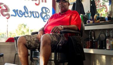 Kevin Asberry at Marshall's Barber Shop on 12th Street. (Steven Hatchett)