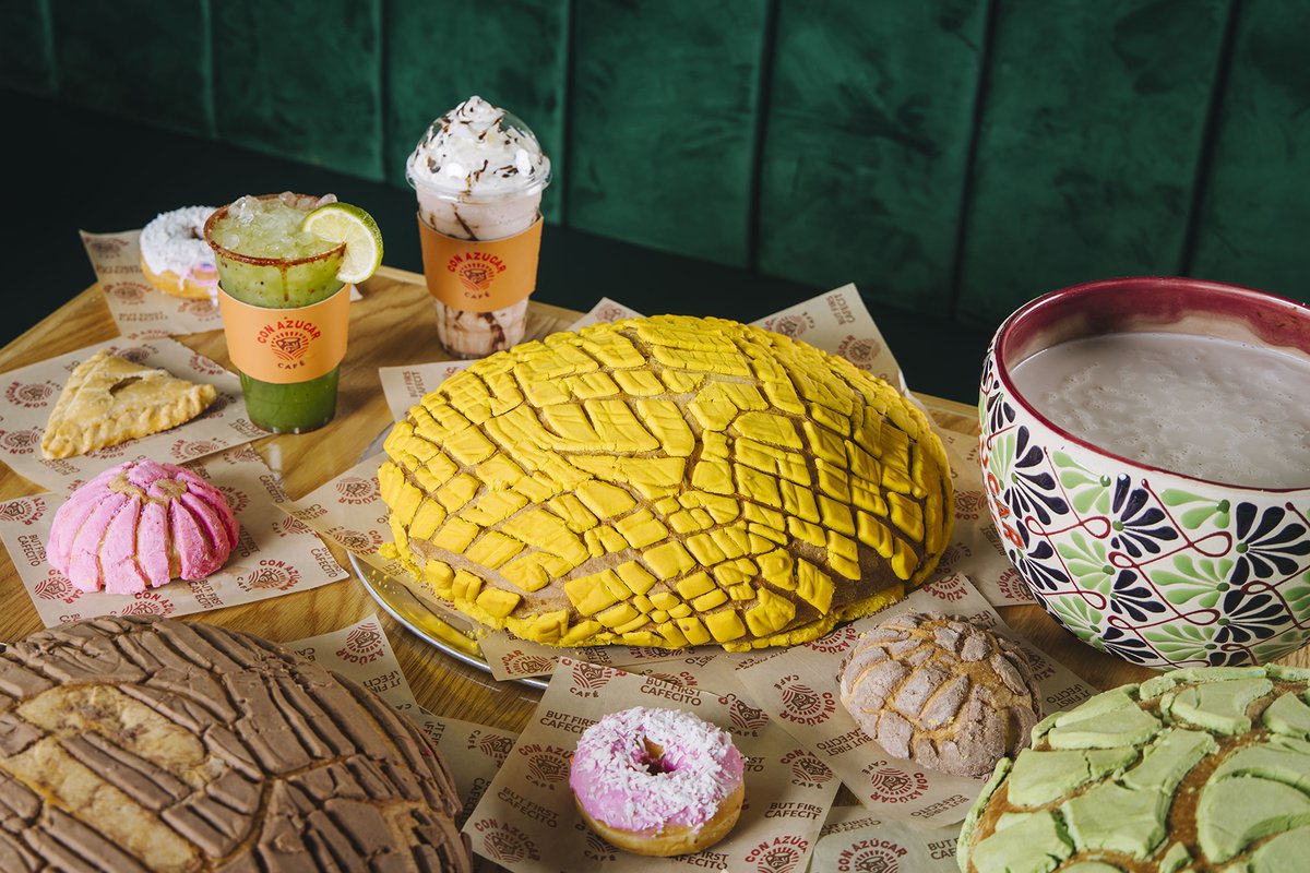 Con Azucar Cafe Fort Worth Giant Conchas & Mexican Coffee