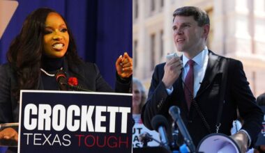 U.S. Rep. Jasmine Crockett, D-Dallas, (left) and state Rep. James Talarico, D-Austin, (right). (Associated Press)