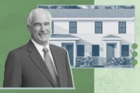 D.R. Horton’s Paul Romanowski with rendering of Proposes Townhomes