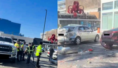 Stolen vehicle leads Houston police on chase, crashes into parked cars in Highland Village shopping center