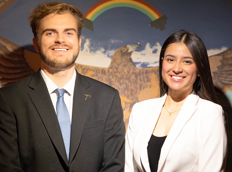 UTEP has named juniors Ryan Boatright and Vianey Martinez as the 2025 recipients of the Hawkins Scholarship, one of the University’s most prestigious undergraduate awards. The two students were selected on Dec. 2 following a competitive, multi-stage process.