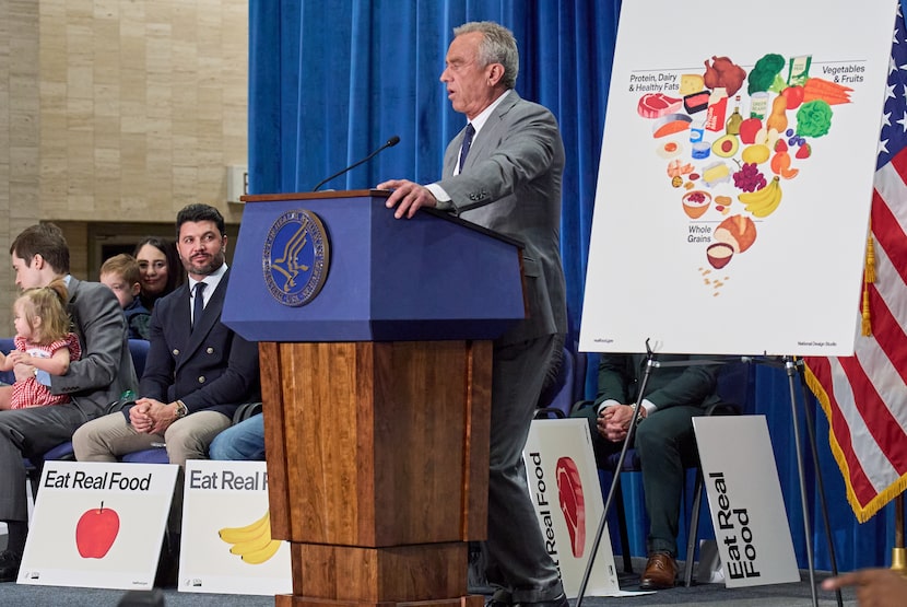 Health and Human Services Secretary Robert F. Kennedy Jr. speaks during an announcement, at...