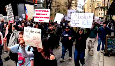 Hundreds protest in downtown San Antonio as part of nationwide day of action against ICE
