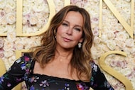 Jennifer Grey arrives at the 82nd Golden Globes on Sunday, Jan. 5, 2025, at the Beverly...