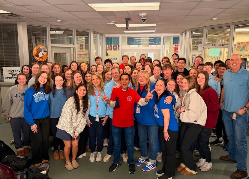 The J.J. Pearce High School swim team hosted a Swim-A-Thon to raise about $18,000 for their...