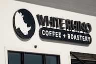 The exterior of the White Rhino Coffee Roastery Cafe on Fort Worth Avenue, photographed on...