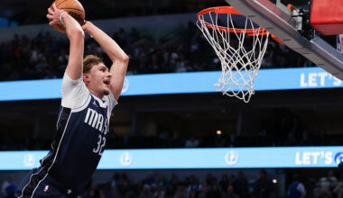 DALLAS, TEXAS - DECEMBER 18: Cooper Flagg #32 of the Dallas Mavericks scores during the second half of a game against the Detroit Pistons at American Airlines Center on December 18, 2025 in Dallas, Texas. NOTE TO USER: User expressly acknowledges and agrees that, by downloading and or using this photograph, User is consenting to the terms and conditions of the Getty Images License Agreement. (Photo by Gunnar Word/Getty Images)