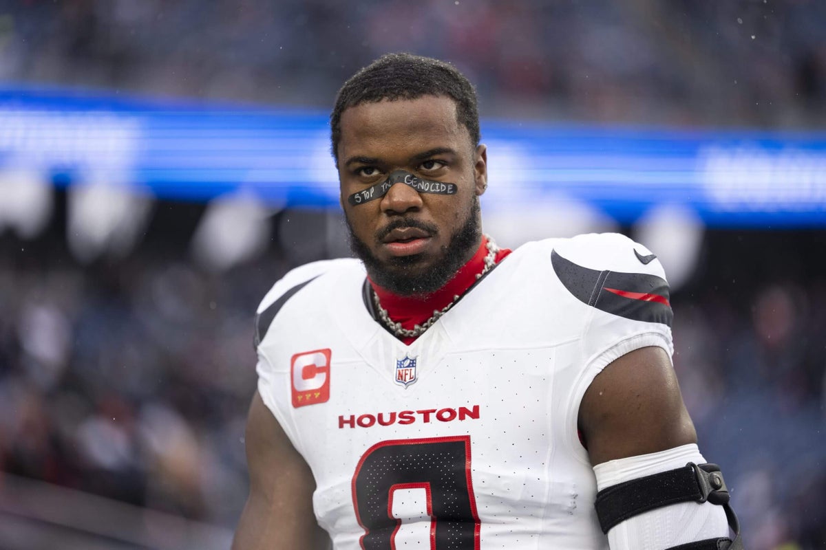 Texans’ Azeez Al-Shaair expected fine for ‘stop the genocide’ eye black: ‘Bigger than me’