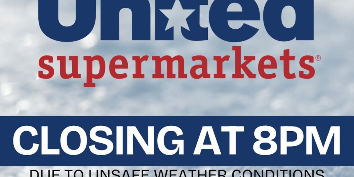 United Supermarkets closing early due to winter weather