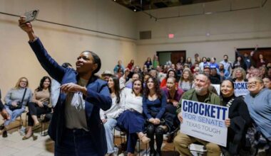 In Senate Democratic primary, Crockett steps up appeals to Latinos with ICE facility visit, South Texas rally